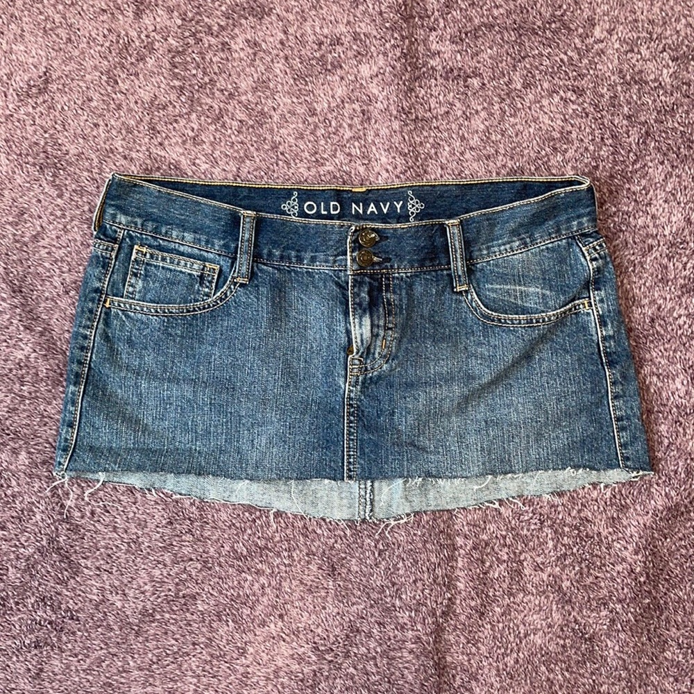 Vintage Old Navy, low wasted ultra mini jean  skirt